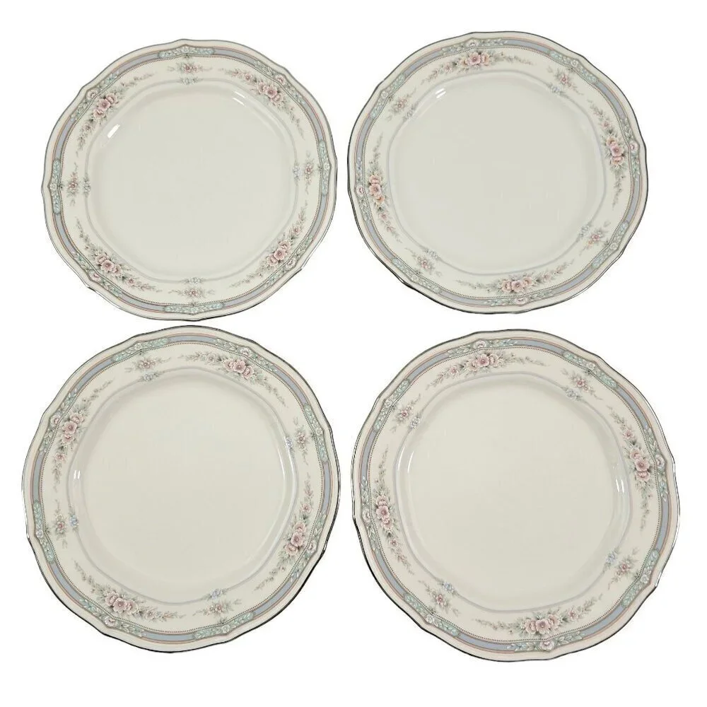 Noritake Rothschild Ivory China Platinum Band Bread & Butter Plates – Set of 4